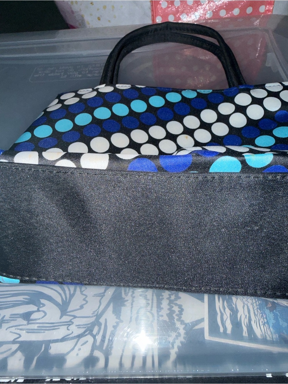 Polka Dot Multi-Blue small purse - Picture 5 of 5